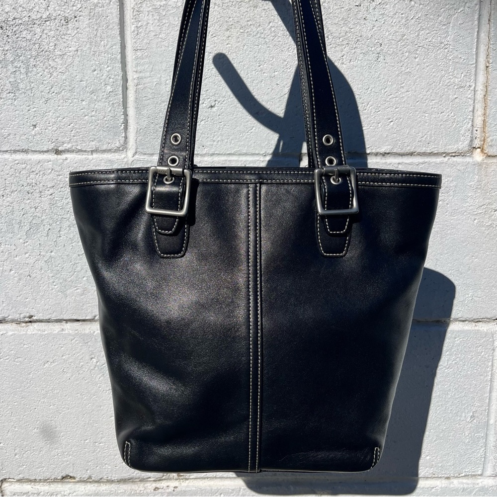 🖤 2003 Vintage Coach Black Hampton Tote